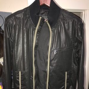 John Varvatos black bomber jacket